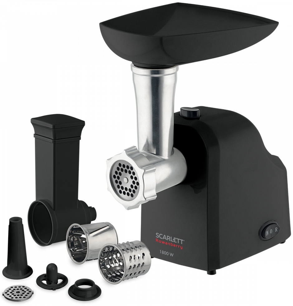 Tocator de carne Scarlett SC-MG45M09, 2 kg/min, 1800 W, Negru photo 1