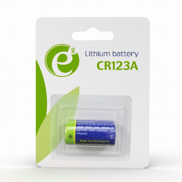 Gembird Lithium CR123 battery, blister photo 2