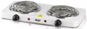 Плита настольная электрическая Raf R8020B, 2 конфорок, 2000 Вт, Белый thumbnav