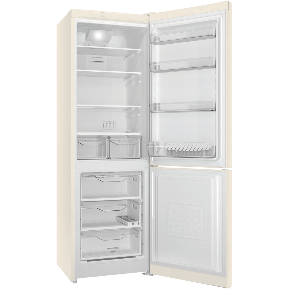 Frigider cu doua usi Indesit DF 4180 E / 298 l / 185 cm / A / Bej photo 2