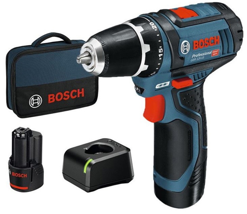 Surubelnita cu acumulator Bosch GSR 12V-15 2x2,0aH GAL 12v-20, 060186810F photo 1 Surubelnita cu acumulator Bosch GSR 12V-15 2x2,0aH GAL 12v-20, 060186810F photo 1