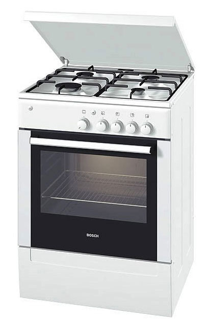 Газовая плита Bosch HSG222020R / 4 конфорок / 60 см / Белый photo 1 Газовая плита Bosch HSG222020R / 4 конфорок / 60 см / Белый photo 1