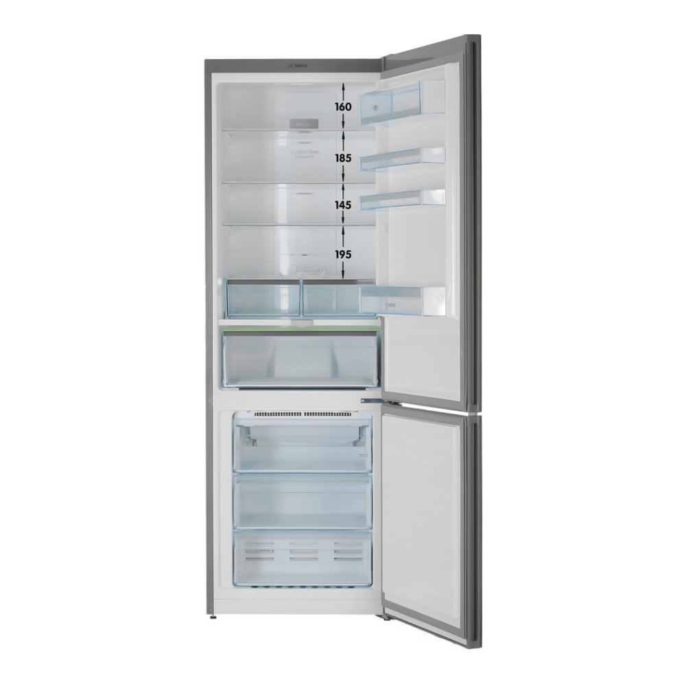 Frigider cu doua usi Bosch KGN49LB30U / 435 l / 203 cm / G / Negru photo 4