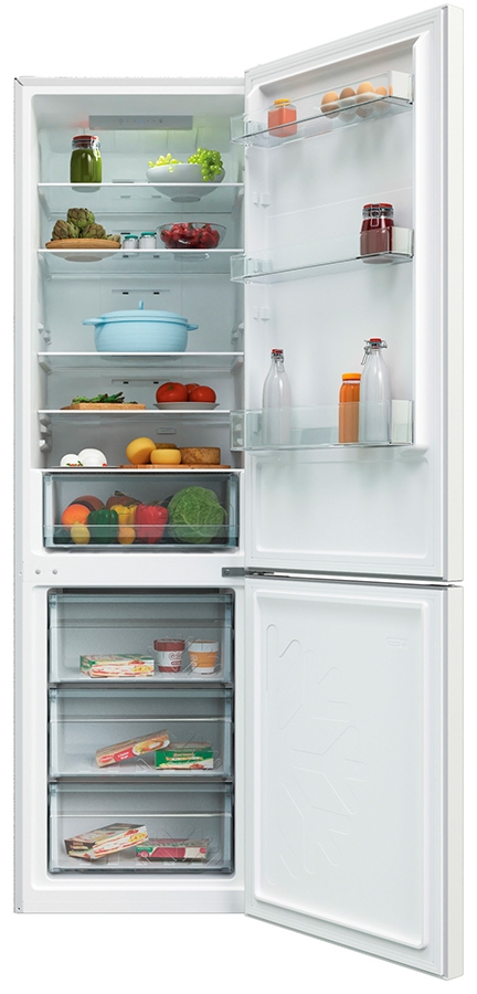 Frigider cu doua usi Candy CCRN 6200W / 370 l / 200 cm / A / Alb photo 2