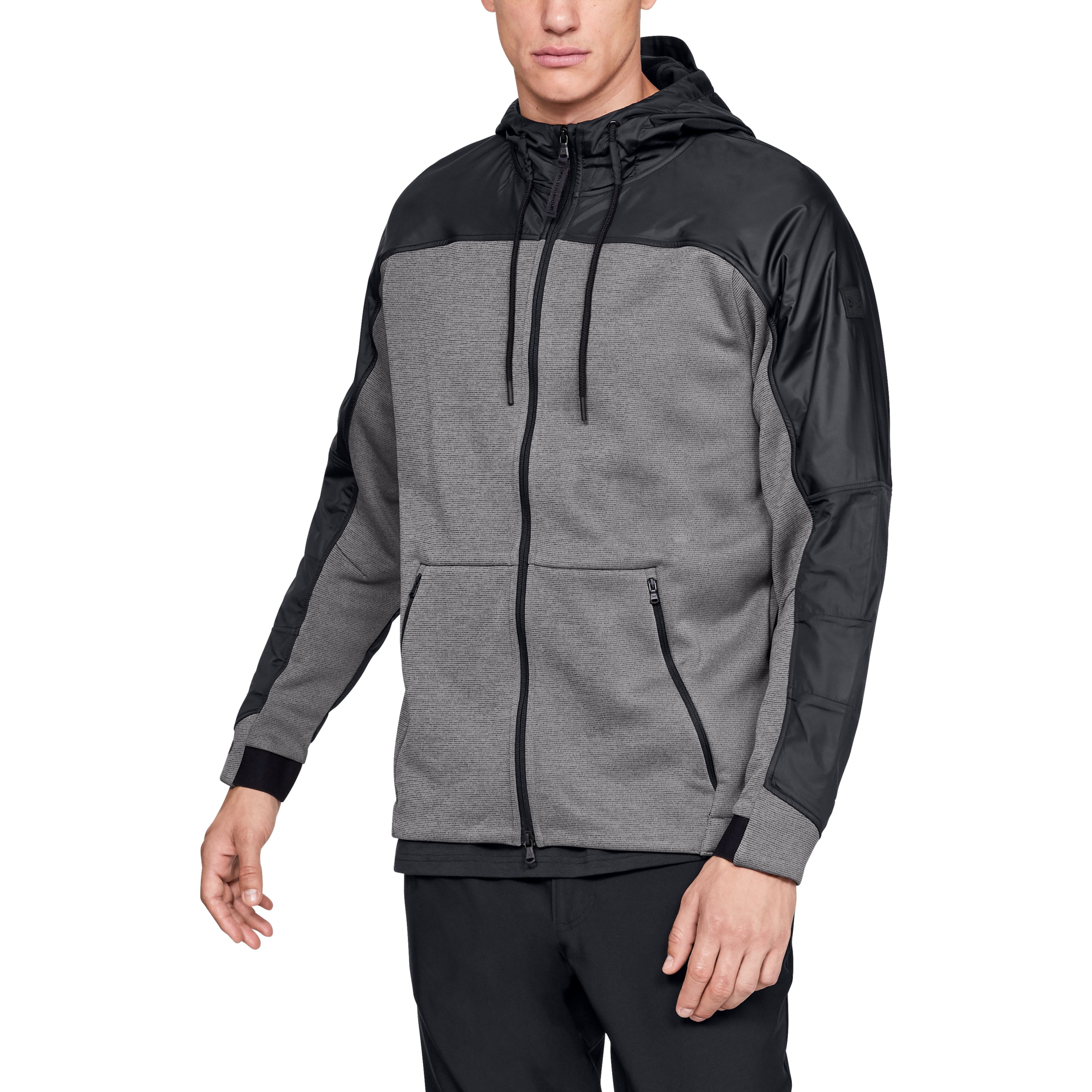 Hanorac pt bărbați Under Armour UNSTOPPABLE COLDGEAR SWACKET LG Negru-alb photo 2