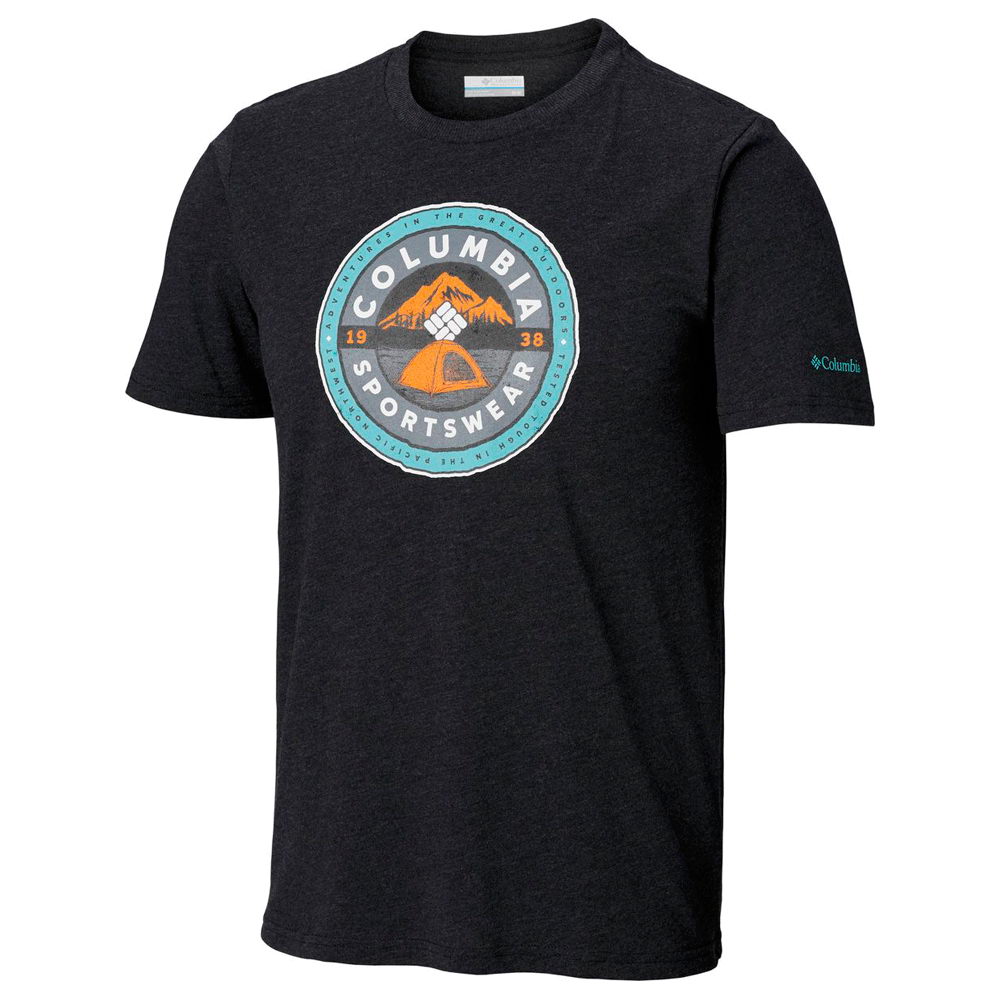 Tricou bărbătesc Columbia Brightwoods Basin Short Sleeve Tee S Negru photo 1
