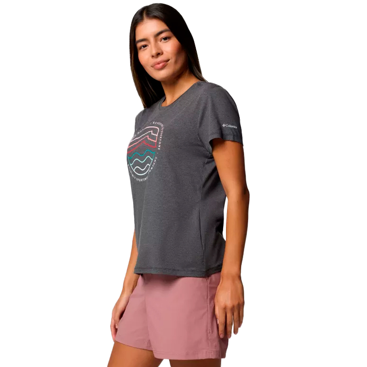 Tricou Columbia Sloan Ridge Graphic SS Tee XS Negru Femei photo 5