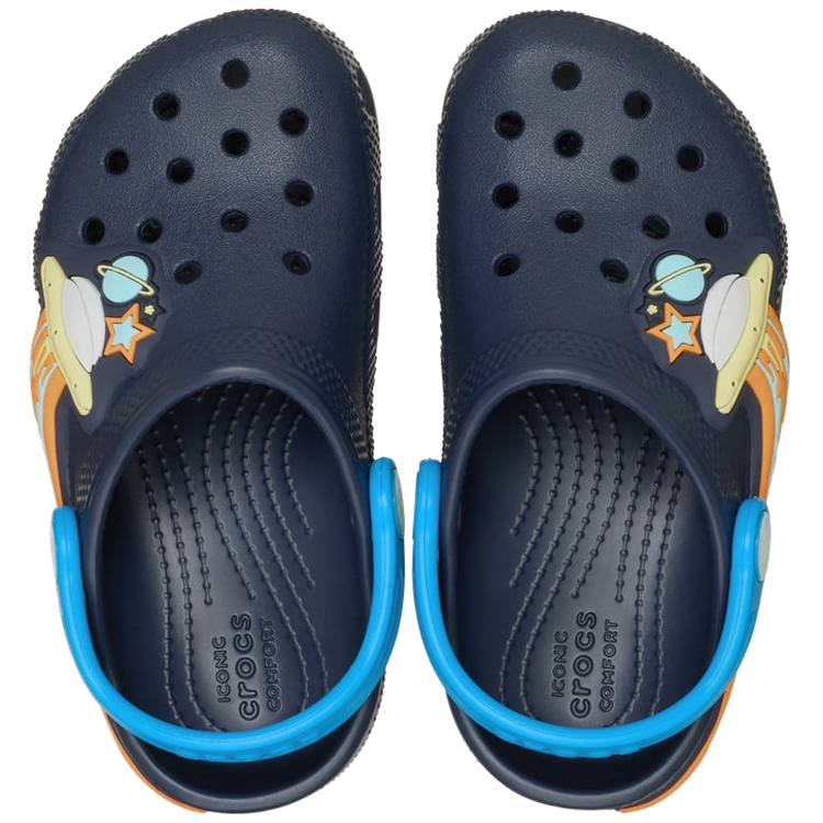 Slapi Crocs Classic UFO Lights Clog T pt Barbati / 25-26 / Albastru photo 3