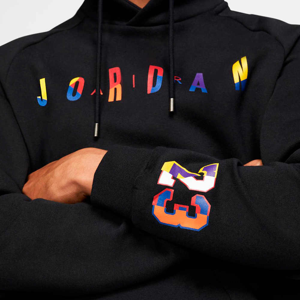 Hanorac pt bărbați Nike M J SPRT DNA HBR FLEECE PO L Negru photo 3