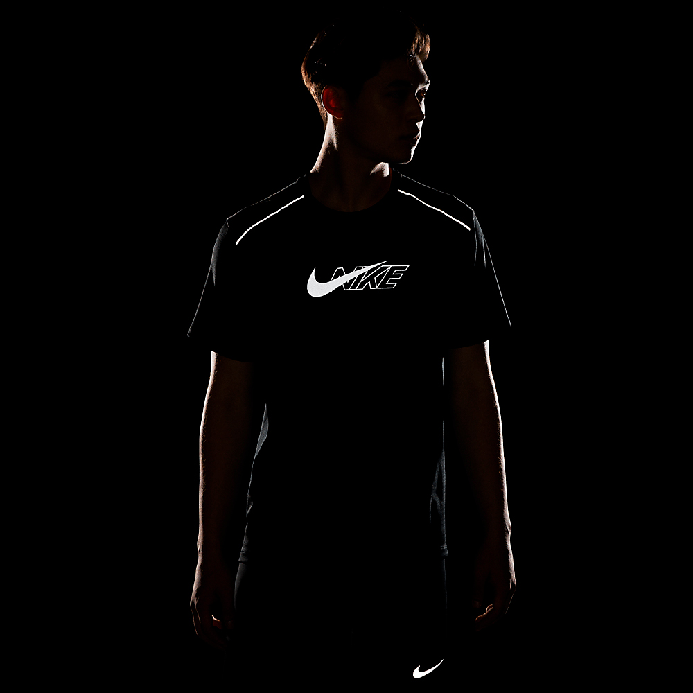 Tricou bărbătesc Nike M NK DF MILER SS FLASH NV L Negru photo 3