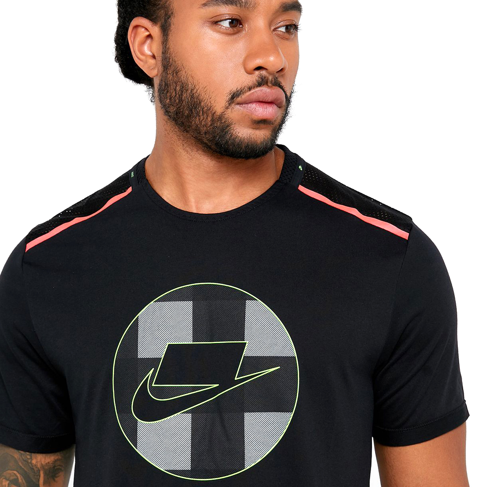 Футболка мужская Nike M NK WILD RUN TOP SS MESH L Черный photo 3