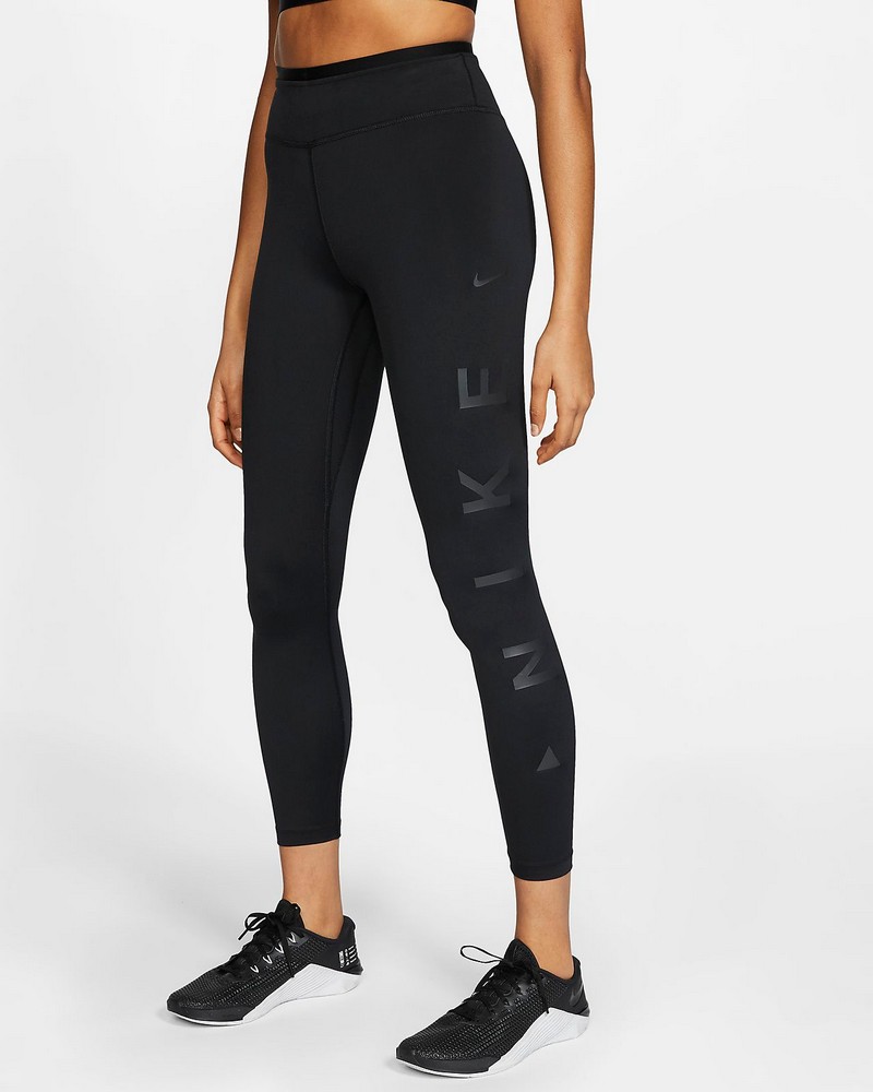 Panta-colanti Nike W ONE TGT  ICNCLSH GX / Femei / S / Negru photo 2