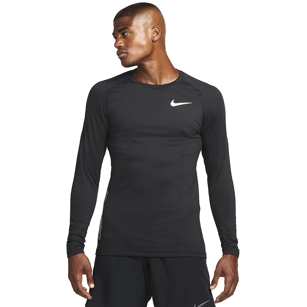 Hanorac pt bărbați Nike M NP TOP WARM LS CREW M Negru photo 3