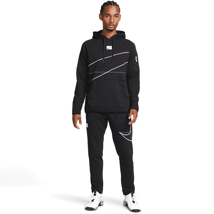 Hanorac pt bărbați Nike M NK DF Q5 FLC PO S Negru photo 3
