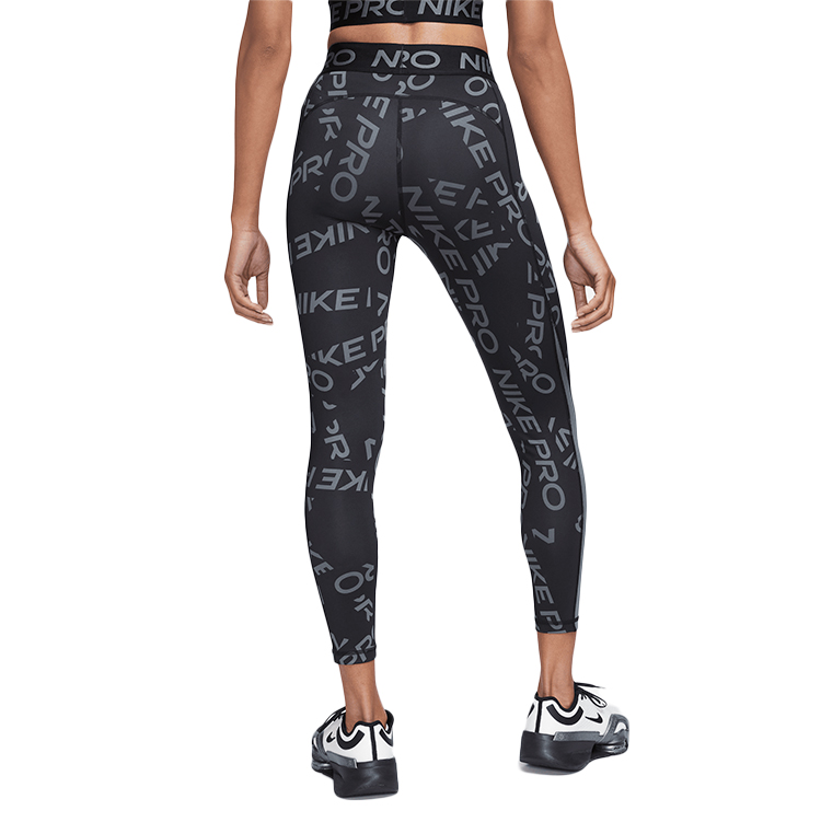 Легинсы Nike W NP DF MR 7/8 TGHT AOP / Женский / L / Черный photo 2