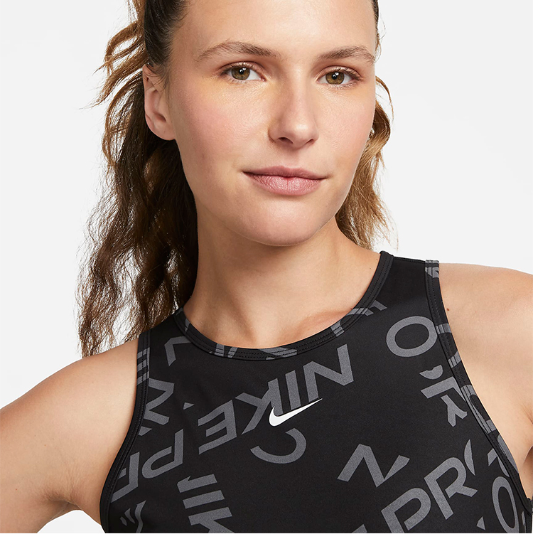 Bra sportive Nike W NP DF CROP TANK AOP / Femei / XS / Negru photo 3