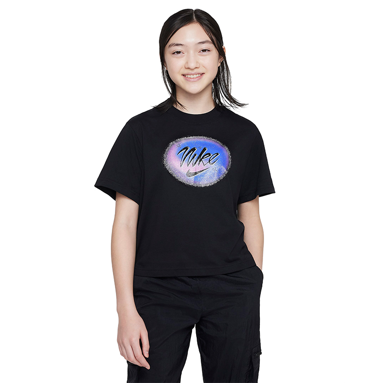 Tricou Nike G NSW TEE BOXY CARNIVAL / Femei / L / Negru photo 2