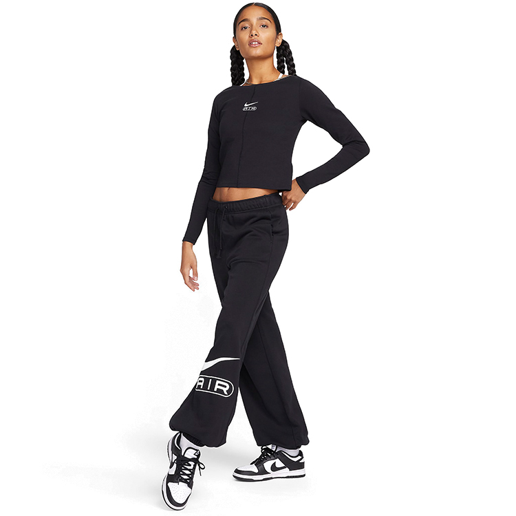Брюки Nike W NSW AIR MR FLC JOGGER L Черный Женский photo 2