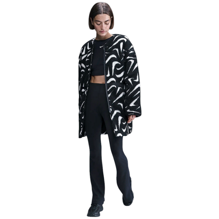 Scurta Nike W NSW COZY HBR JKT L Negru-alb Femei photo 2