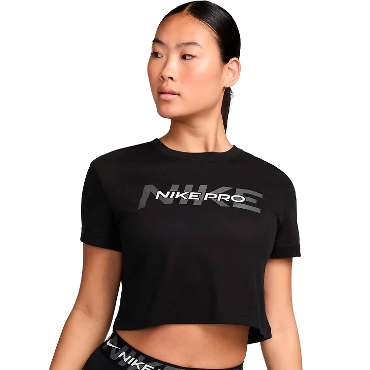 Tricou Nike W NK PRO SS CRP TEE / Femei / S / Negru photo 2