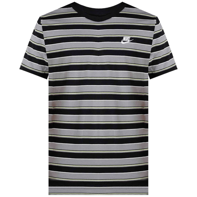 Tricou bărbătesc Nike M NSW TEE CLUB STRIPE S Negru-gri photo 1