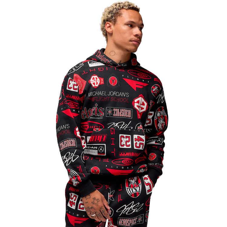 Hanorac pt bărbați Nike M J ESS AOP FLC PO XL Negru photo 1 Hanorac pt bărbați Nike M J ESS AOP FLC PO XL Negru photo 1