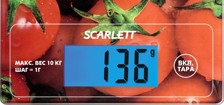 Кухонные весы Scarlett SC-KS57P10, 10 кг, Красный photo 2