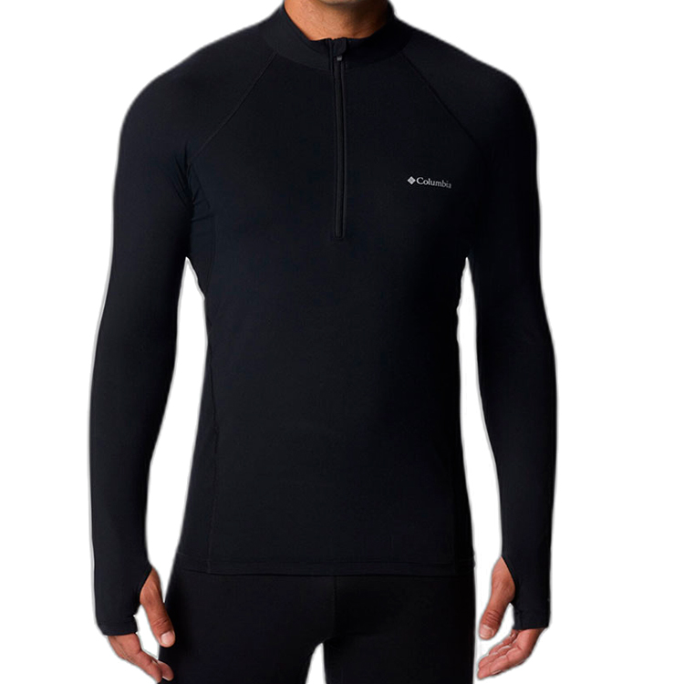 Футболка с длинным рукавом термобелье Columbia Midweight Stretch Long Sleeve Half Zip XXL Черный Мужской photo 3