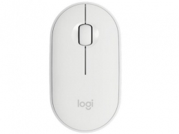Logitech Wireless Mouse Pebble M350 White, Optical Mouse for Notebooks, 1000 dpi, Nano receiver,  Blue, Retail thumbnav 1