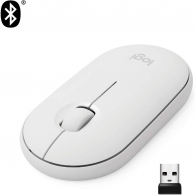 Logitech Wireless Mouse Pebble M350 White, Optical Mouse for Notebooks, 1000 dpi, Nano receiver,  Blue, Retail thumbnav 2