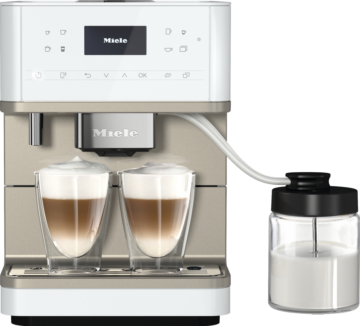 Aparat de cafea Espresso Miele CM6360 LOCM Lotos white PearlFinish / 15 bar / Espresso  photo 1
