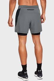 Sorti de bărbați Under Armour UA QUALIFIER SPEEDPOCKET 2-N-1 LG Gri photo 3