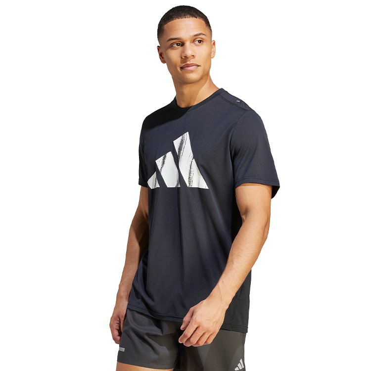 Tricou bărbătesc Adidas RUN IT BOS TEE S Negru photo 4