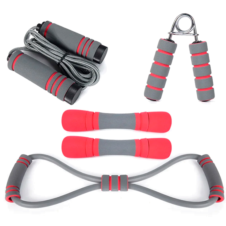 Set fitness (expander p/mana+coarda de sarit+2 gantere+expander) Nova Fitness photo Set fitness (expander p/mana+coarda de sarit+2 gantere+expander) Nova Fitness photo