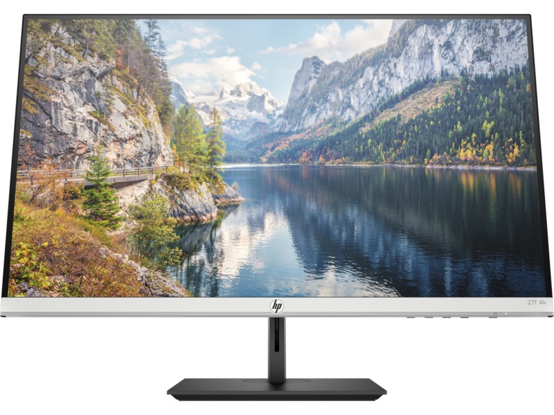 27.0" HP IPS LED 27f 4K Borderless White/Black (5ms, 1000:1, 300cd, 3840 x 2160, 178°/178°, 2 x HDMI, DisplayPort) photo 1