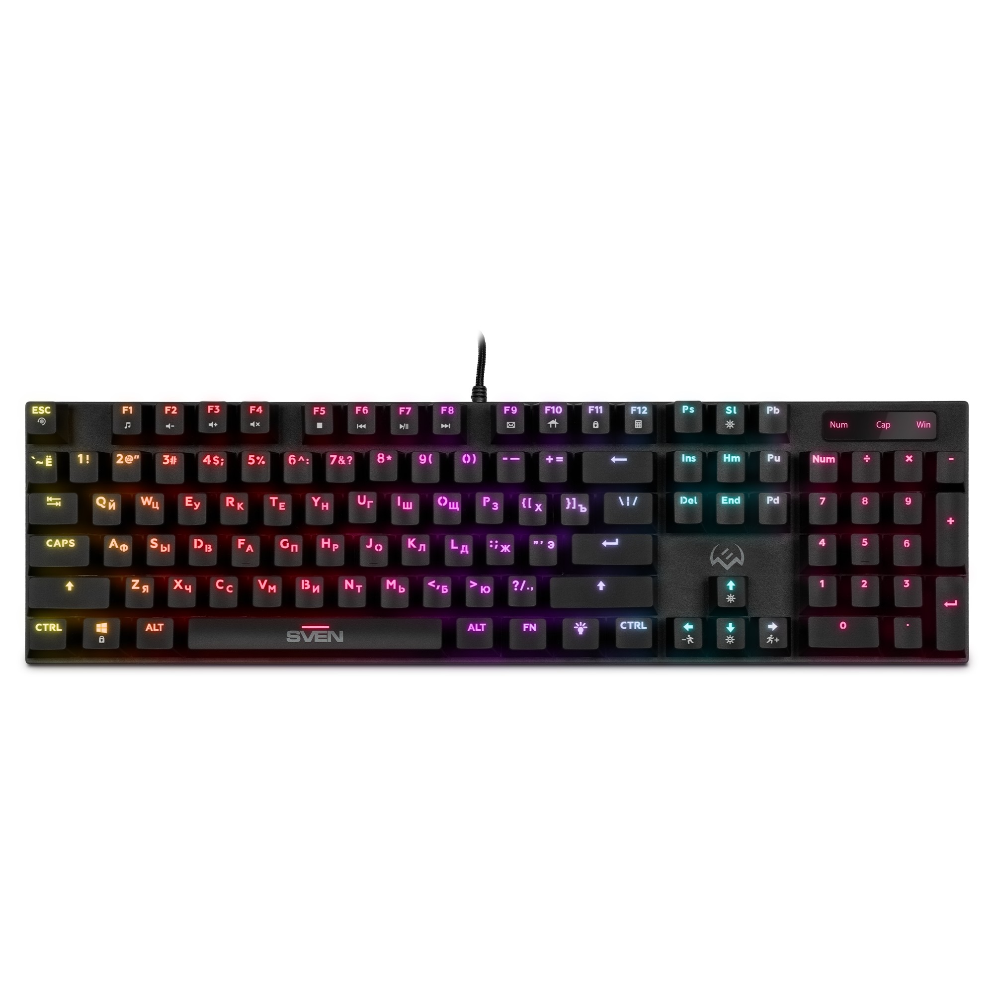 Механическая игровая клавиатура с подсветкой SVEN KB-G8900 / USB photo 1