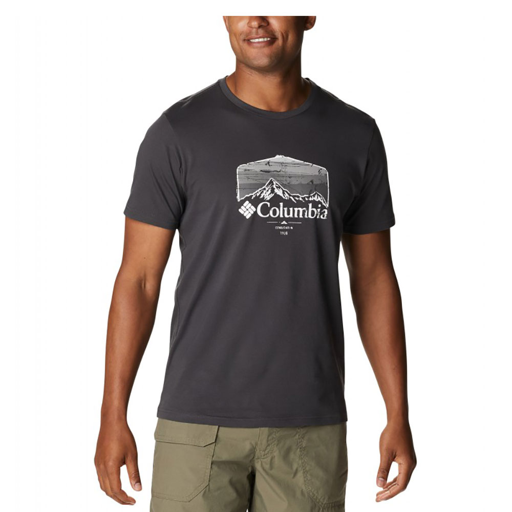 Tricou bărbătesc Columbia Path Lake Graphic Tee II S Gri photo 1 Tricou bărbătesc Columbia Path Lake Graphic Tee II S Gri photo 1