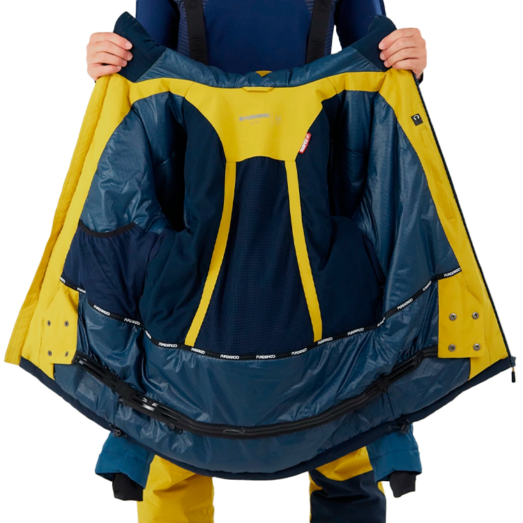 Geacă pt Barbati Fundango PRIVET Allmountain Jacket S Galben-albastru photo 3