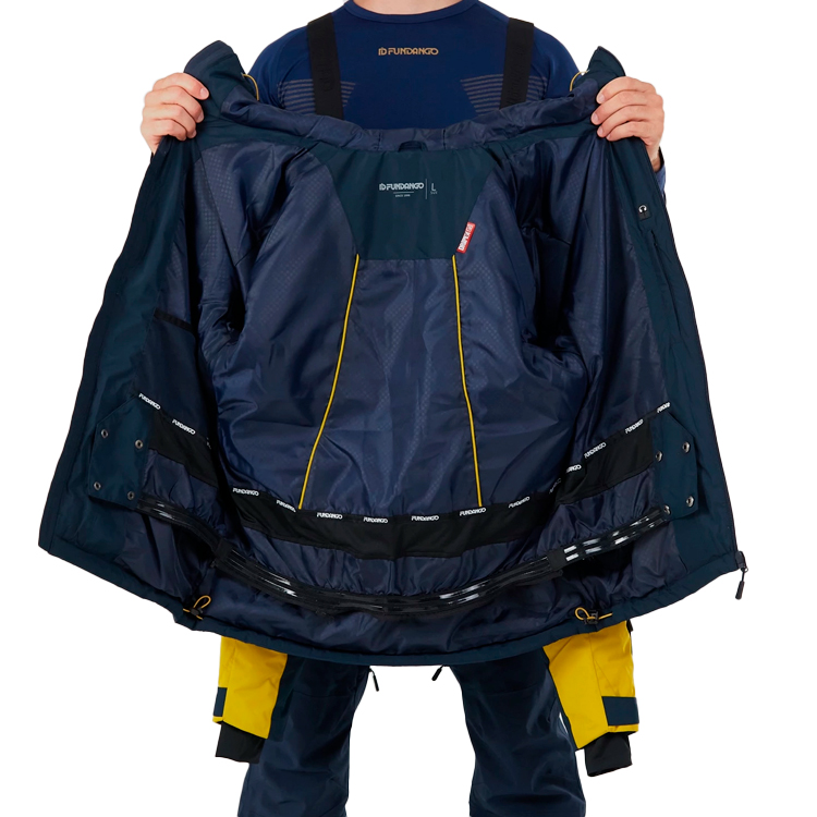 Geacă pt Barbati Fundango Orion Padded Jacket S Albastru-galben photo 3