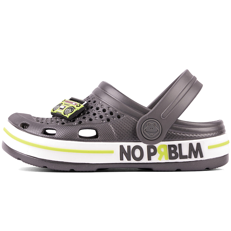 Slapi COQUI Clogs LINDO + Amulet / cm / Negru-alb-galben photo 1