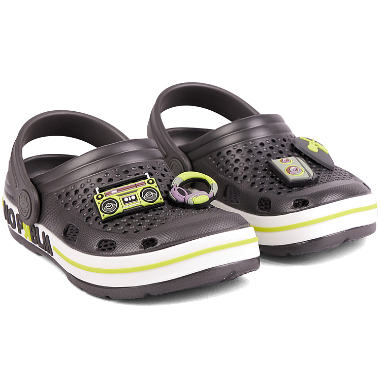 Slapi COQUI Clogs LINDO + Amulet / cm / Negru-alb-galben photo 4