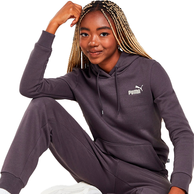 Hanorac Puma ESS+ Embroidery Hoodie FL S Gri Femei photo 5
