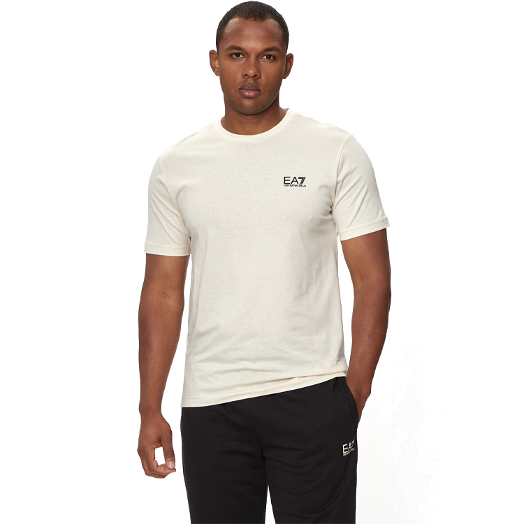 Tricou bărbătesc EA7 EMPORIO ARMANI COTTON CORE IDENTITY S Bej photo 3