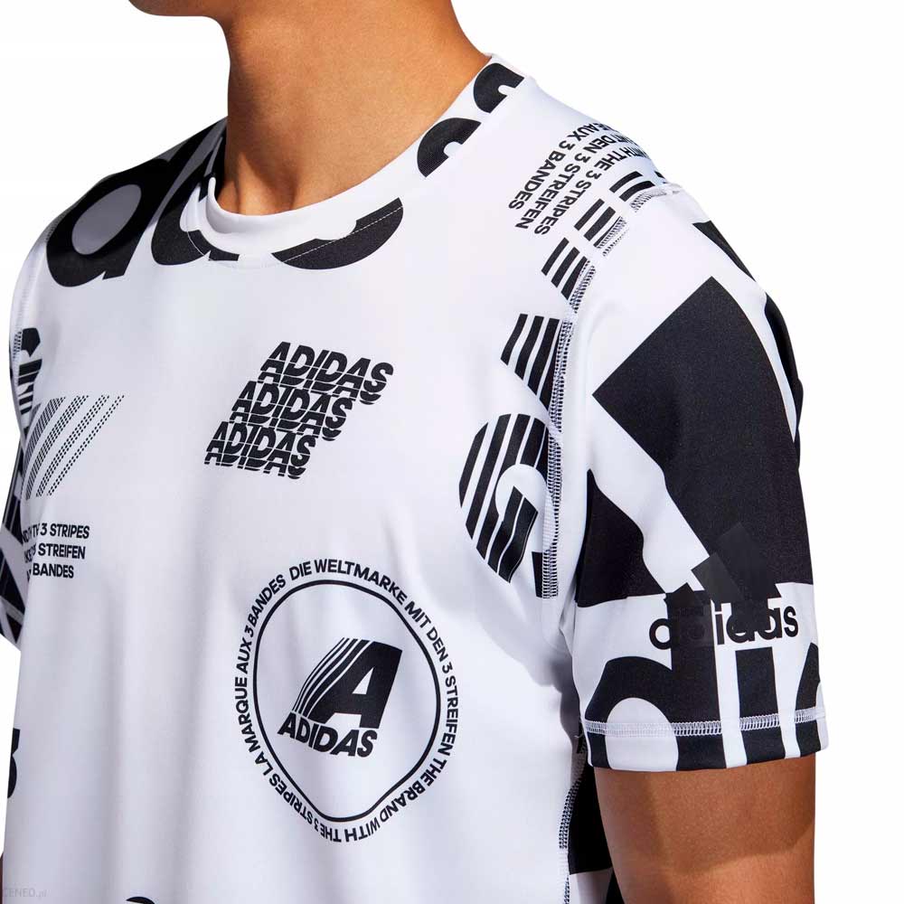 Tricou bărbătesc Adidas DAILY AOP TEE S Alb photo 2