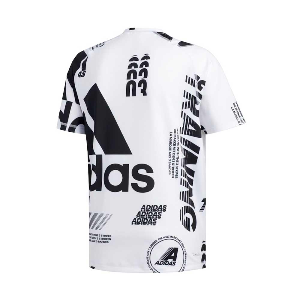Tricou bărbătesc Adidas DAILY AOP TEE S Alb photo 4