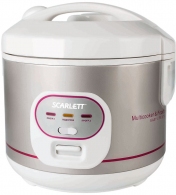 Мультиварка Scarlett SC-413, 500 Вт, 3 программ, Серебристый с белым thumbnav 1