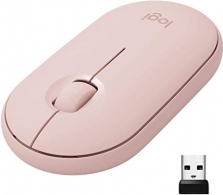 Logitech Wireless Mouse Pebble M350 Rose, Optical Mouse for Notebooks, 1000 dpi, Nano receiver, Retail thumbnav 2
