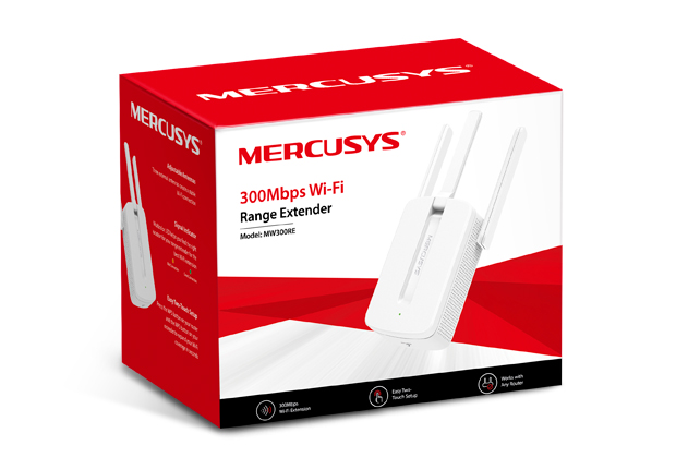 MERCUSYS MW300RE  N300 Wireless Wall Plugged Range Extender, 300Mbps, 2.4GHz, 802.11n/g/b, Ranger Extender button, Range extender mode, MIMO with 3 external antennas photo 3