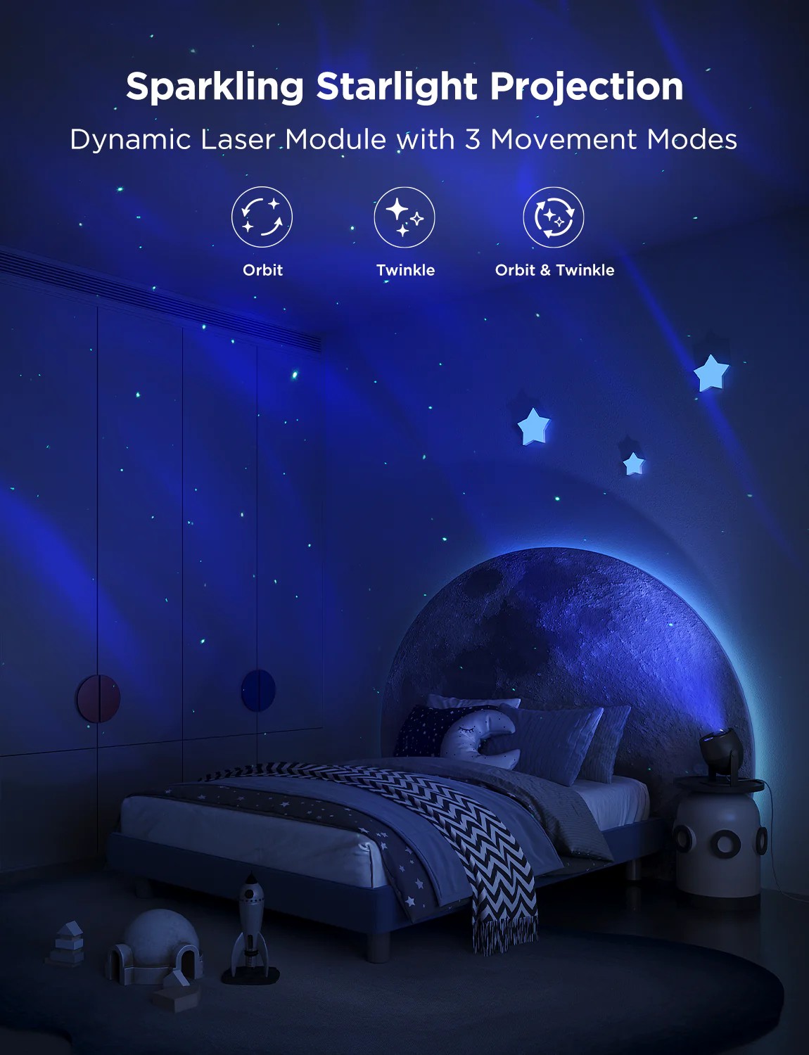 Световой проектор GOVEE Star Light Projector, 18 White Noise Options photo 7