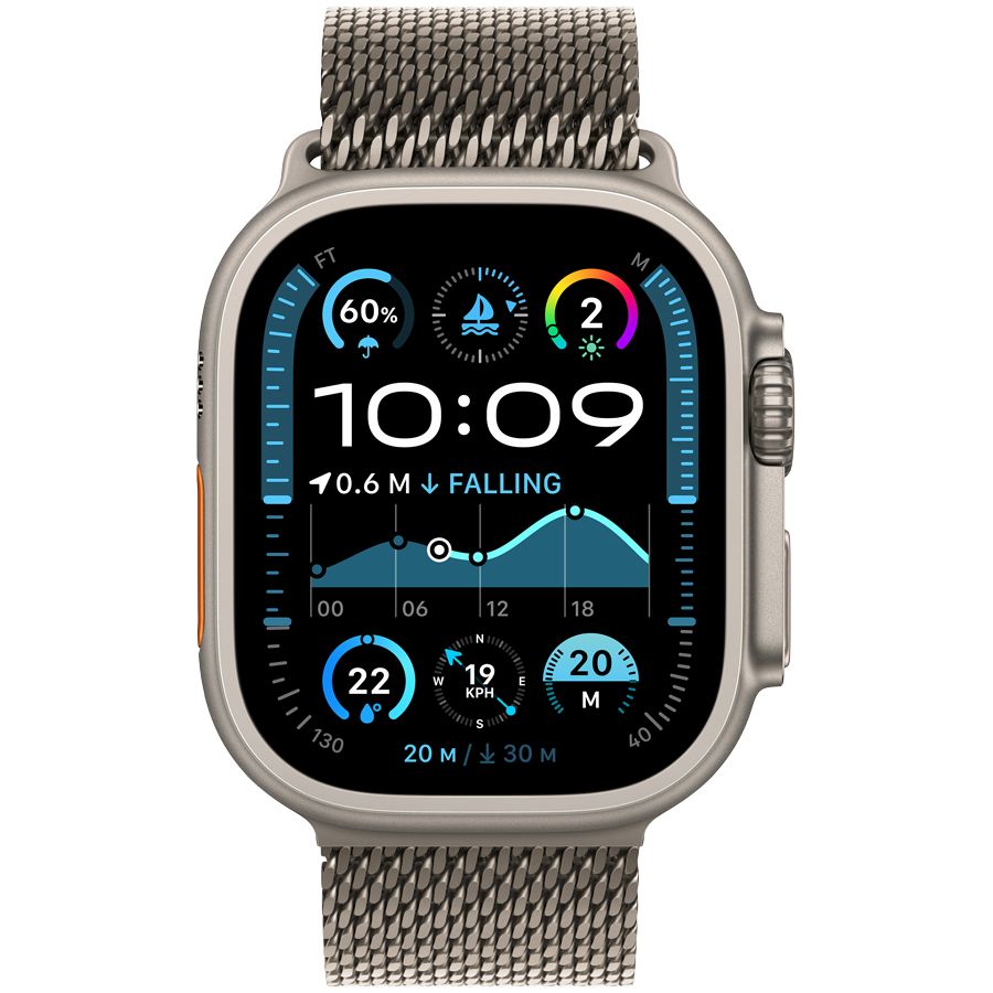 Smart watch Apple Watch Ultra 2 2024 GPS + Cellular 49mm Natural Titanium Case with Natural Titanium Milanese Loop - M (MX5R3GK/A) 1 GB 1.92 photo 2